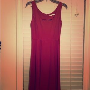 Red flares dress